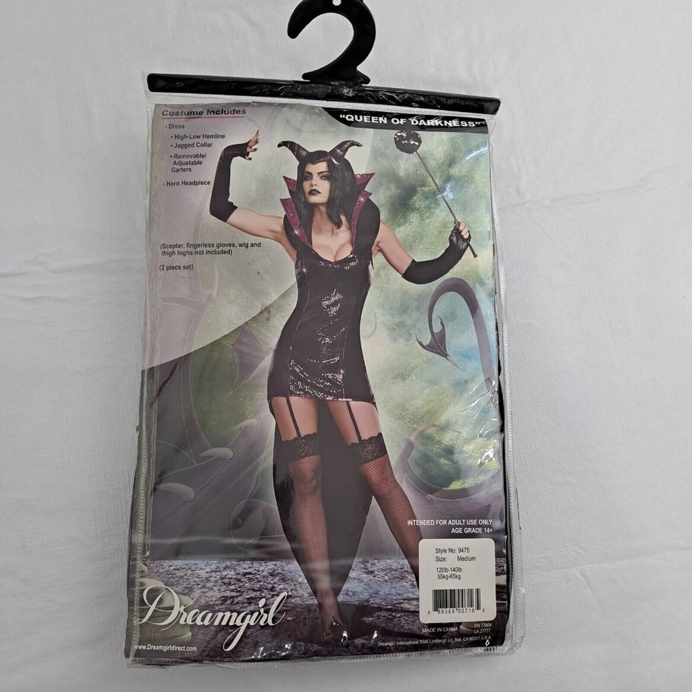 Queen Of Darkness Halloween Costume Adult Horns M